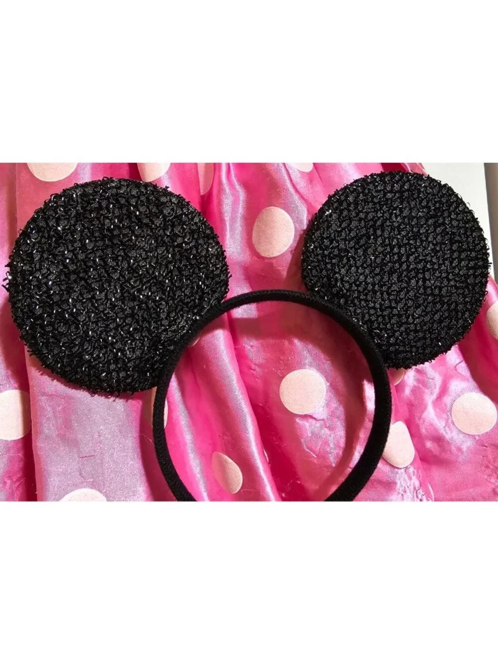 Disney Store Minnie Mouse Pink Polka Dot Costume Toddler Girls 2 Dress Ears READ - Picture 6 of 8